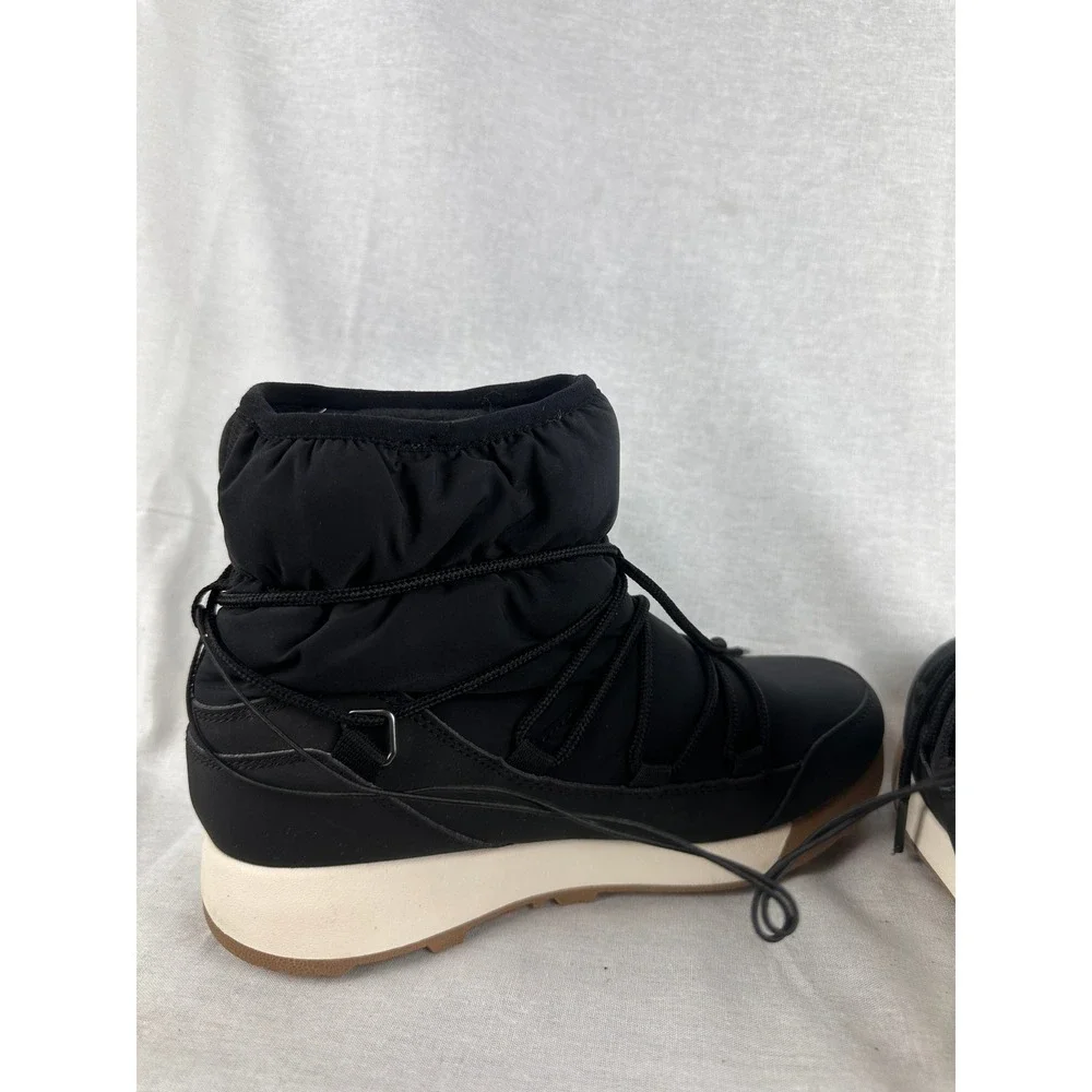 Target Black Puffer Snow Boots Thermolite EcoMade‎ Lace Up Gum Sole 096094120 7